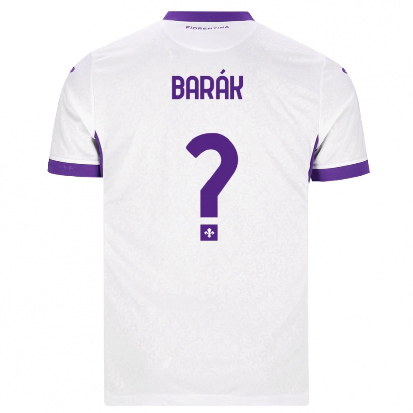 Danxen Kinderen Antonín Barák #0 Wit Paars Uitshirt Uittenue 2026/27 T-Shirt België