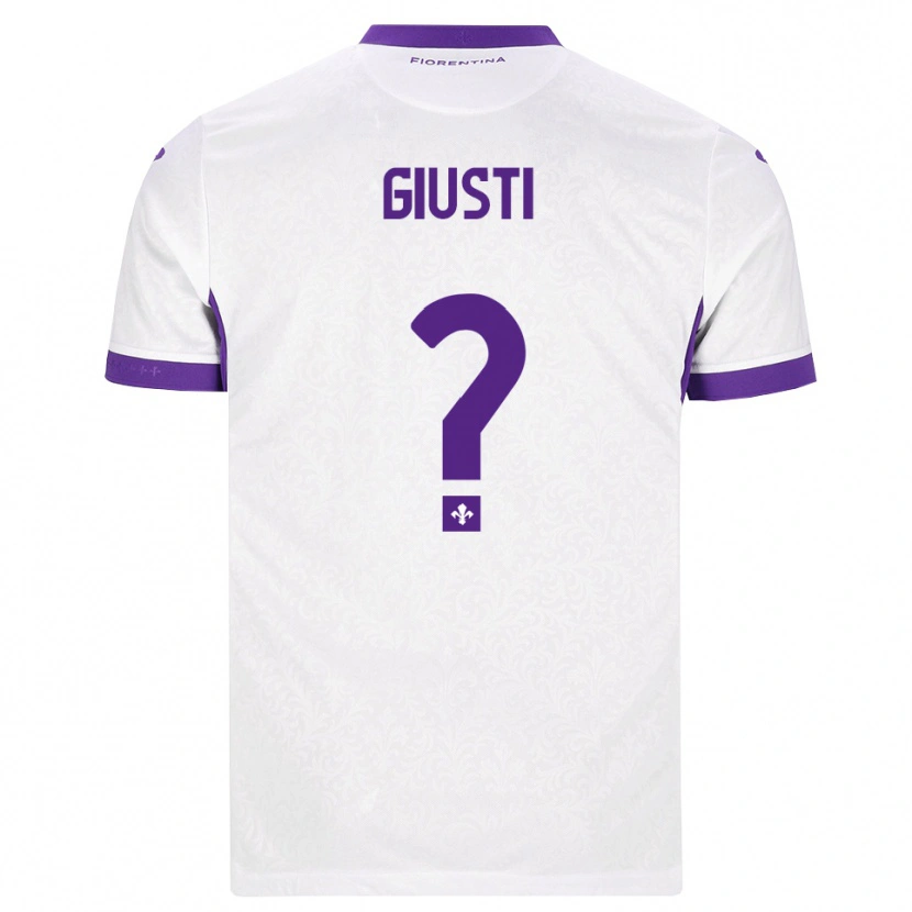 Danxen Kinderen Edoardo Giusti #0 Wit Paars Uitshirt Uittenue 2026/27 T-Shirt België