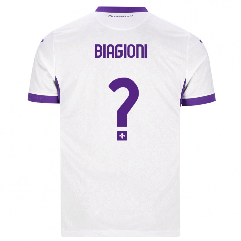 Danxen Kinderen Lorenzo Biagioni #0 Wit Paars Uitshirt Uittenue 2026/27 T-Shirt België