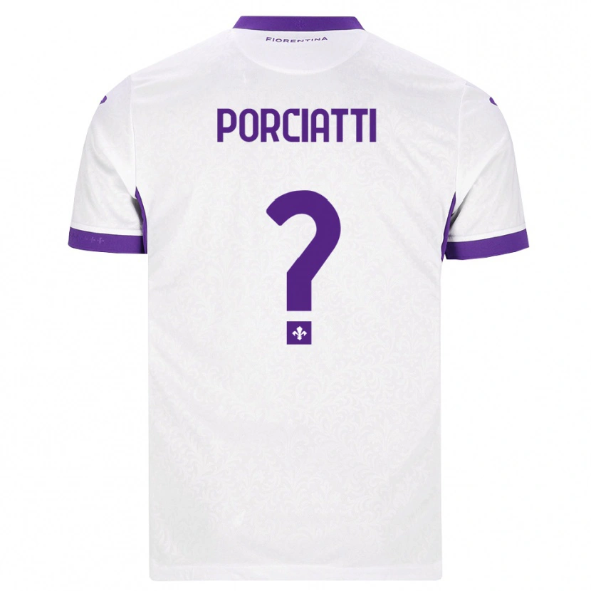 Danxen Kinderen Filippo Porciatti #0 Wit Paars Uitshirt Uittenue 2026/27 T-Shirt België