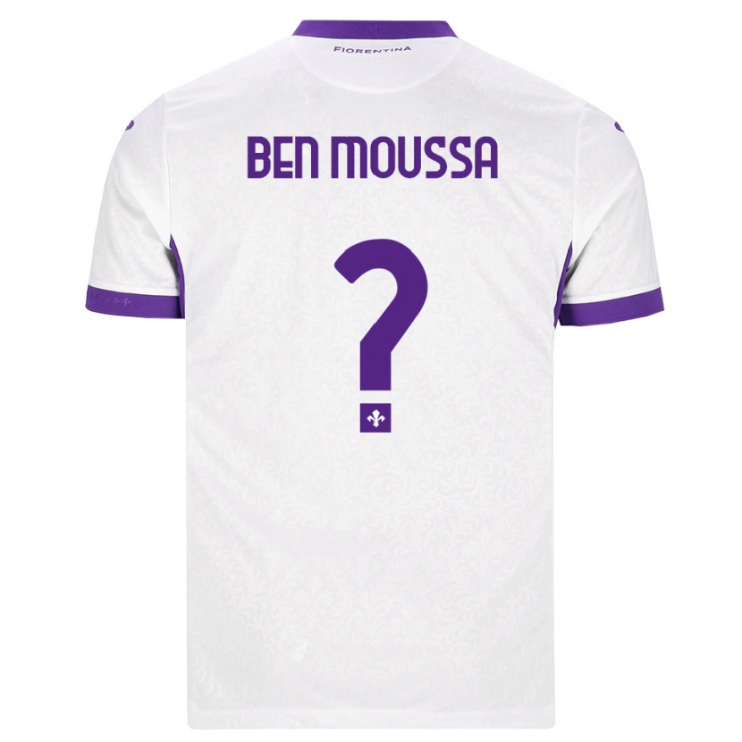 Danxen Kinderen Mehdi Ben Moussa #0 Wit Paars Uitshirt Uittenue 2026/27 T-Shirt België