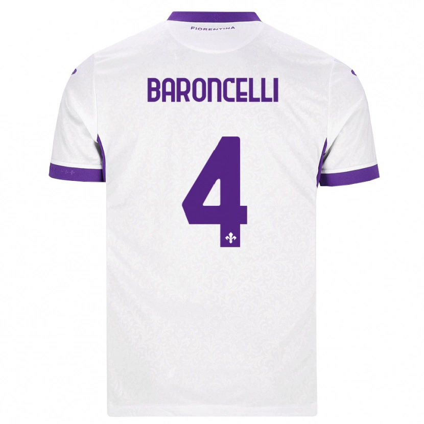 Danxen Kinderen Leonardo Baroncelli #4 Wit Paars Uitshirt Uittenue 2026/27 T-Shirt België