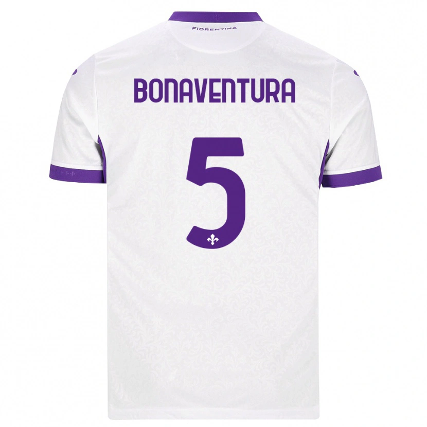 Danxen Kinderen Giacomo Bonaventura #5 Wit Paars Uitshirt Uittenue 2026/27 T-Shirt België
