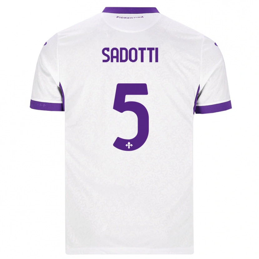 Danxen Kinderen Edoardo Sadotti #5 Wit Paars Uitshirt Uittenue 2026/27 T-Shirt België