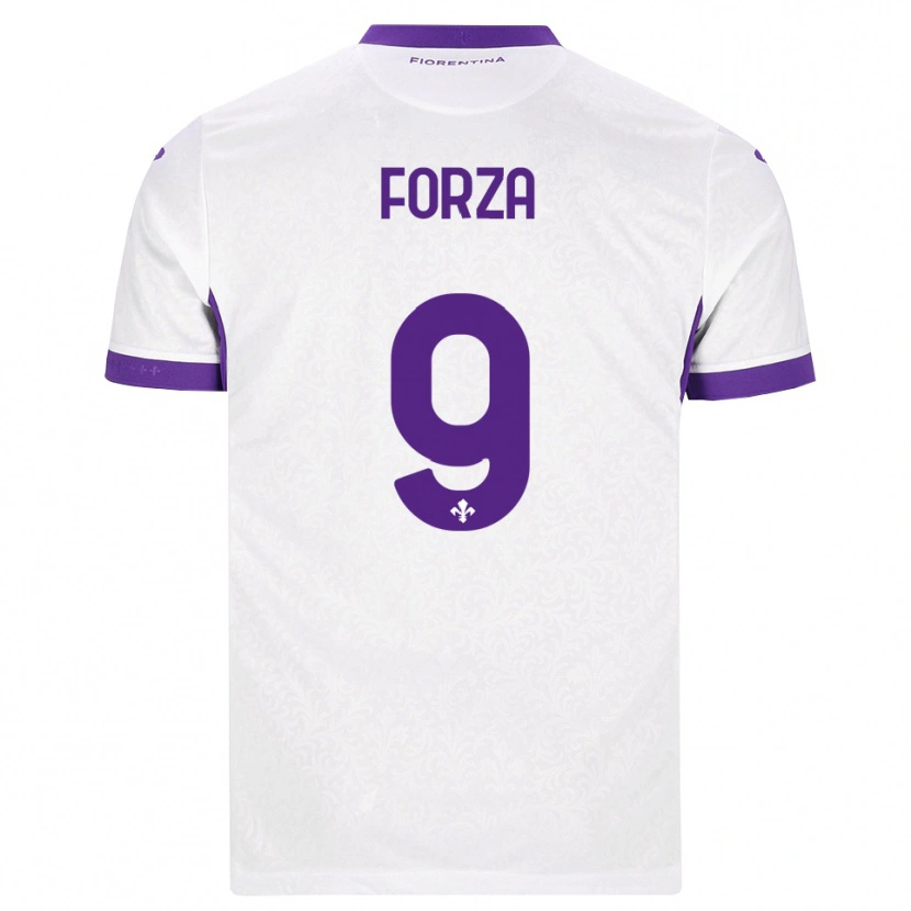 Danxen Kinderen Francesco Forza #9 Wit Paars Uitshirt Uittenue 2026/27 T-Shirt België