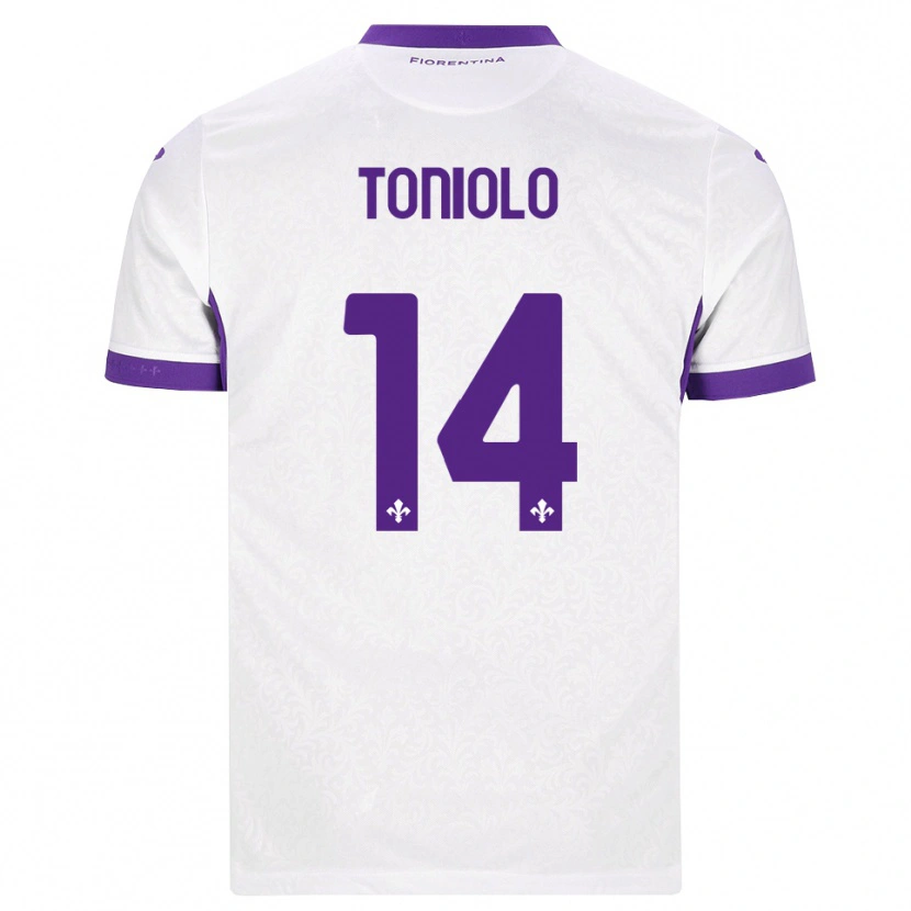 Danxen Kinderen Martina Toniolo #14 Wit Paars Uitshirt Uittenue 2026/27 T-Shirt België