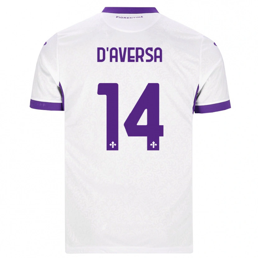 Danxen Kinderen Simone D'aversa #14 Wit Paars Uitshirt Uittenue 2026/27 T-Shirt België