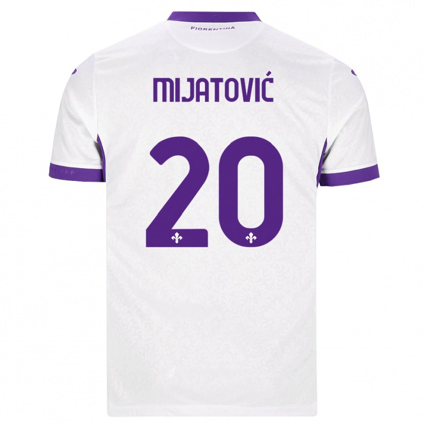 Danxen Kinderen Milica Mijatović #20 Wit Paars Uitshirt Uittenue 2026/27 T-Shirt België