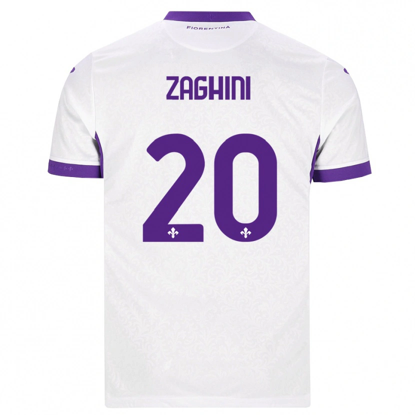 Danxen Kinderen Alice Zaghini #20 Wit Paars Uitshirt Uittenue 2026/27 T-Shirt België