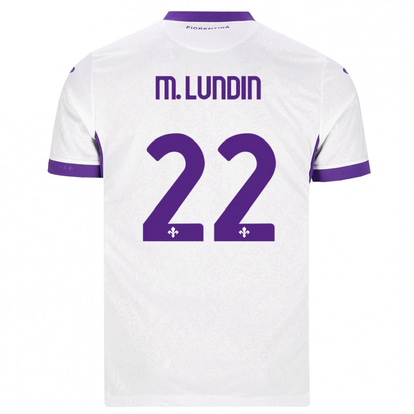 Danxen Kinderen Karin Maria Lundin #22 Wit Paars Uitshirt Uittenue 2026/27 T-Shirt België