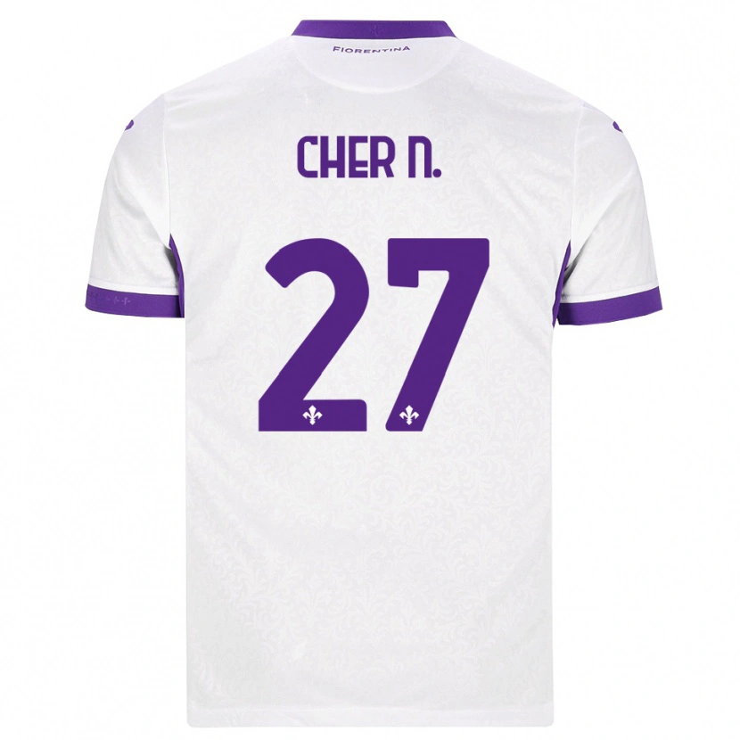 Danxen Kinderen Cher Ndour #27 Wit Paars Uitshirt Uittenue 2026/27 T-Shirt België