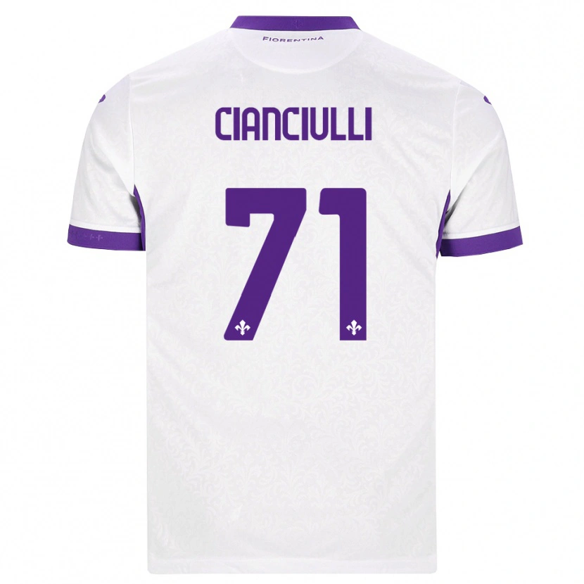 Danxen Kinderen Salvatore Cianciulli #71 Wit Paars Uitshirt Uittenue 2026/27 T-Shirt België