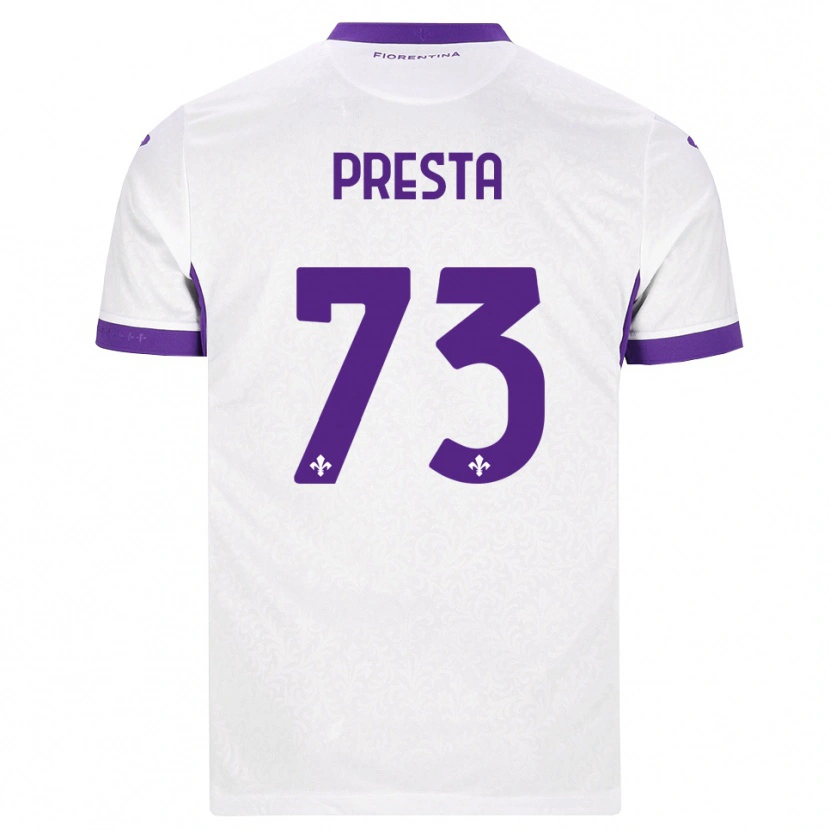 Danxen Kinderen Francesco Presta #73 Wit Paars Uitshirt Uittenue 2026/27 T-Shirt België