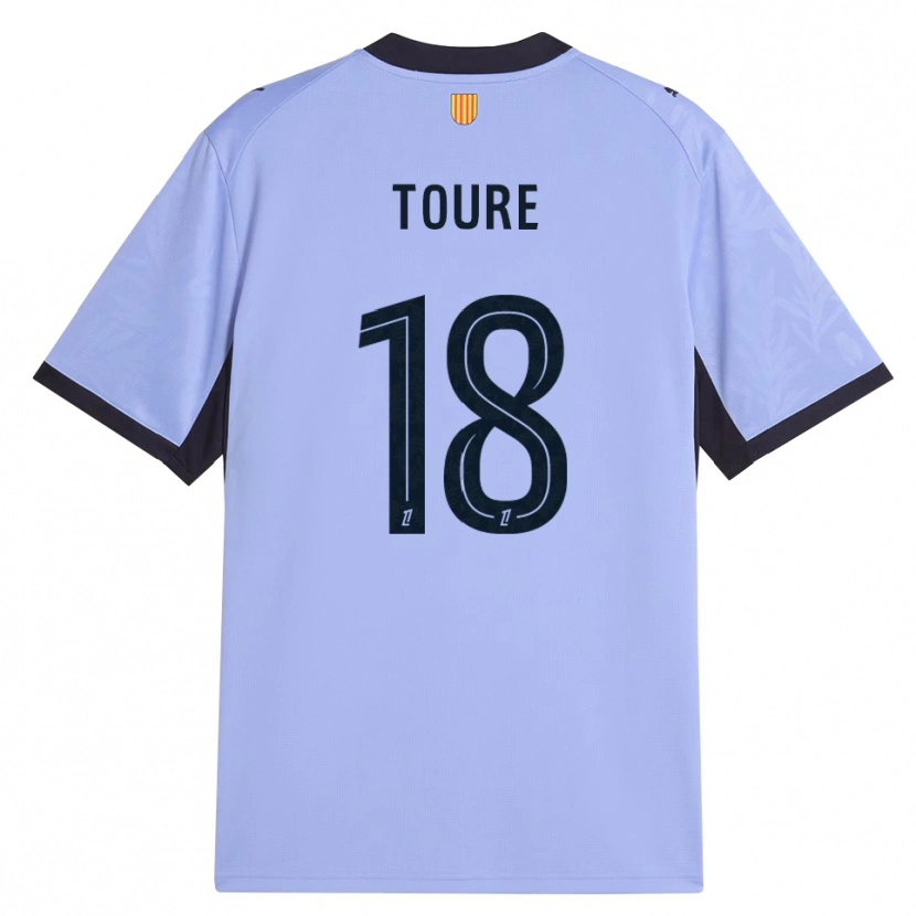 Danxen Kinderen Isaak Toure #18 Lavendel Zwart Thuisshirt Derde Tenue 2026/27 T-Shirt België