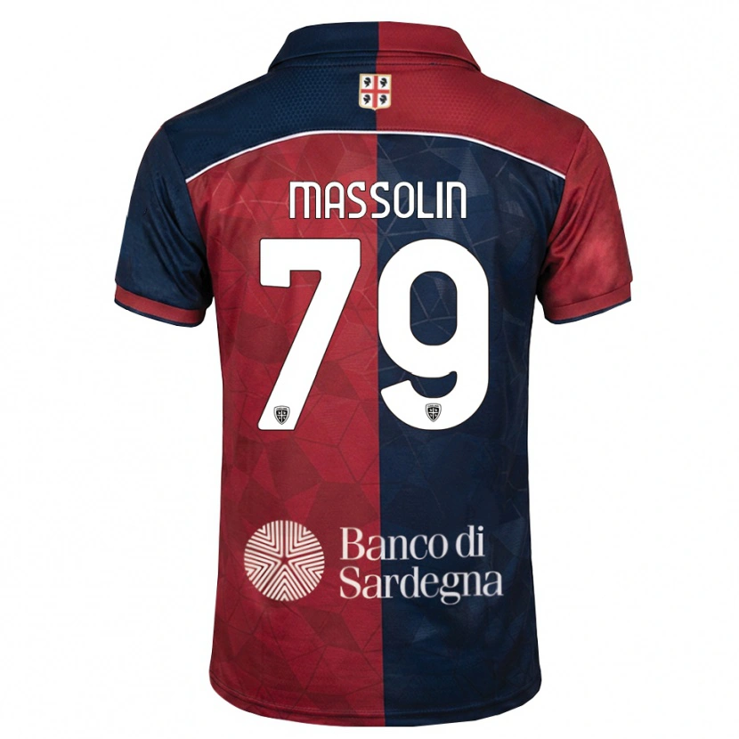 Danxen Kinderen Yanis Massolin #79 Bordeauxrood Koninklijk Blauw Thuisshirt Thuistenue 2026/27 T-Shirt België