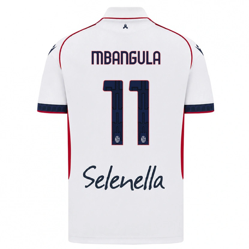 Danxen Kinderen Samuel Mbangula #11 Wit Rood Koninklijk Blauw Uitshirt Uittenue 2026/27 T-Shirt België