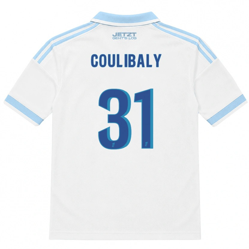 Danxen Kinderen Karim Coulibaly #31 Licht Hemelsblauw Wit Rood Uitshirt Uittenue 2026/27 T-Shirt België