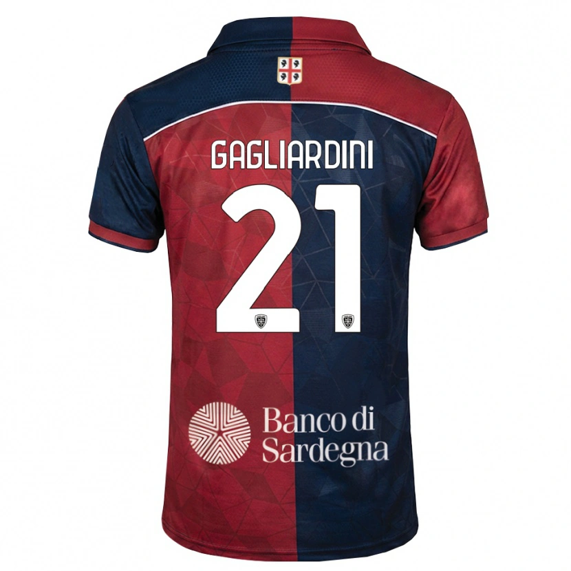 Danxen Kinderen Roberto Gagliardini #21 Bordeauxrood Koninklijk Blauw Thuisshirt Thuistenue 2026/27 T-Shirt België