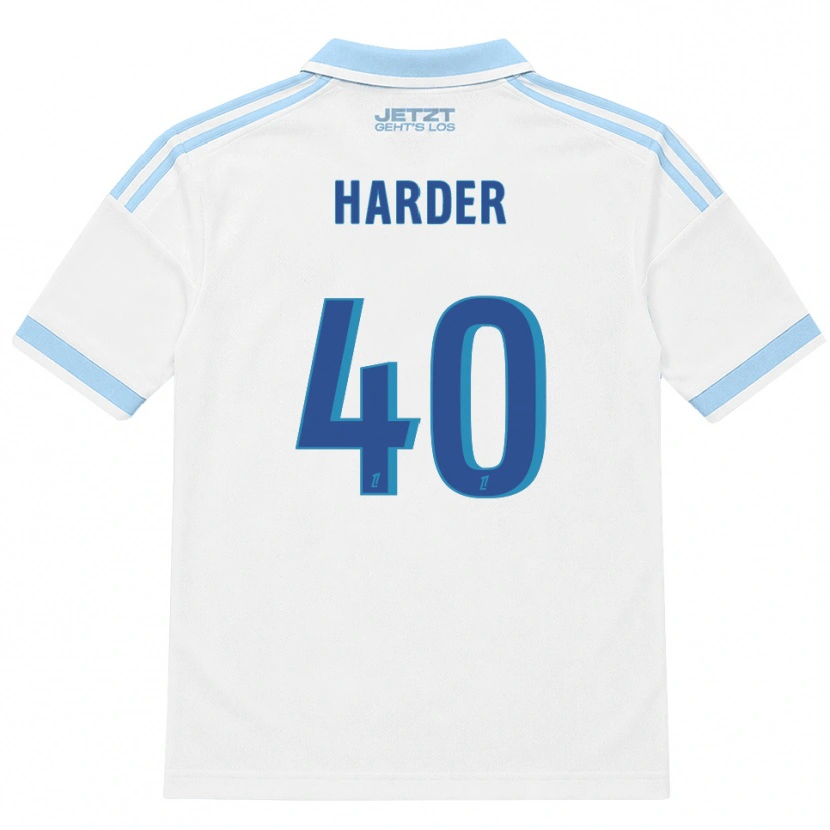 Danxen Kinderen Conrad Harder #40 Licht Hemelsblauw Wit Rood Uitshirt Uittenue 2026/27 T-Shirt België