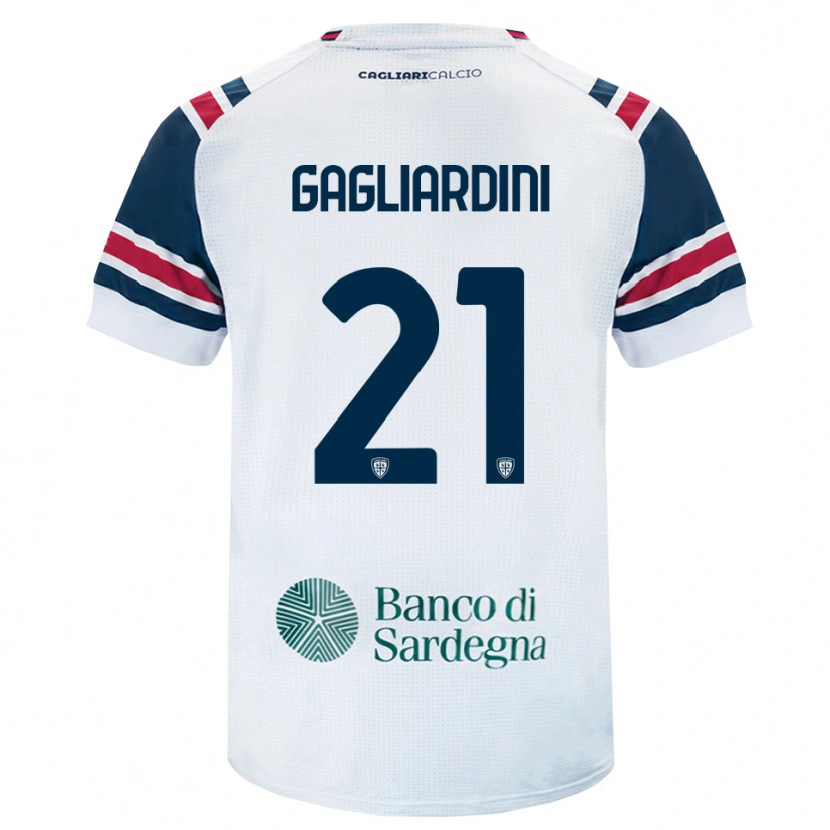 Danxen Kinderen Roberto Gagliardini #21 Wit Rood Groen Uitshirt Uittenue 2026/27 T-Shirt België