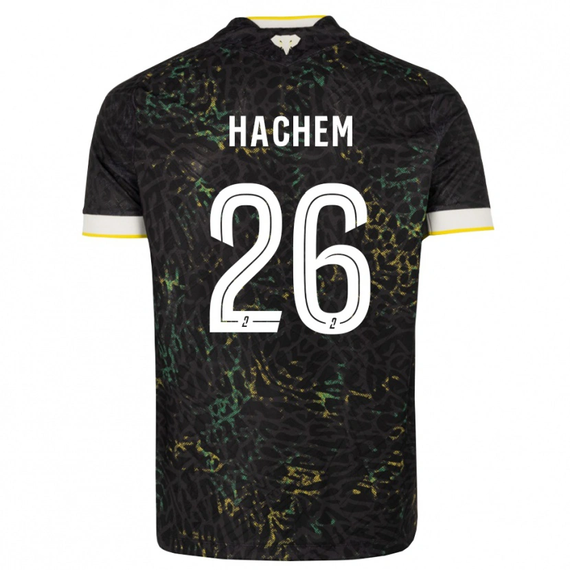 Danxen Kinderen Ryad Hachem #26 Zwart Wit Geel Uitshirt Uittenue 2026/27 T-Shirt België