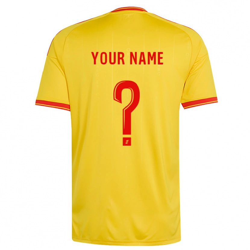 Danxen Heren Uw Naam #0 Goud Oranje Rood Thuisshirt Thuistenue 2026/27 T-Shirt België