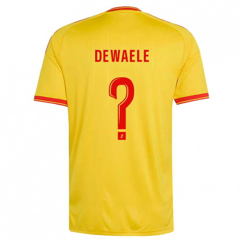 Danxen Heren Florian Dewaele #0 Goud Oranje Rood Thuisshirt Thuistenue 2026/27 T-Shirt België