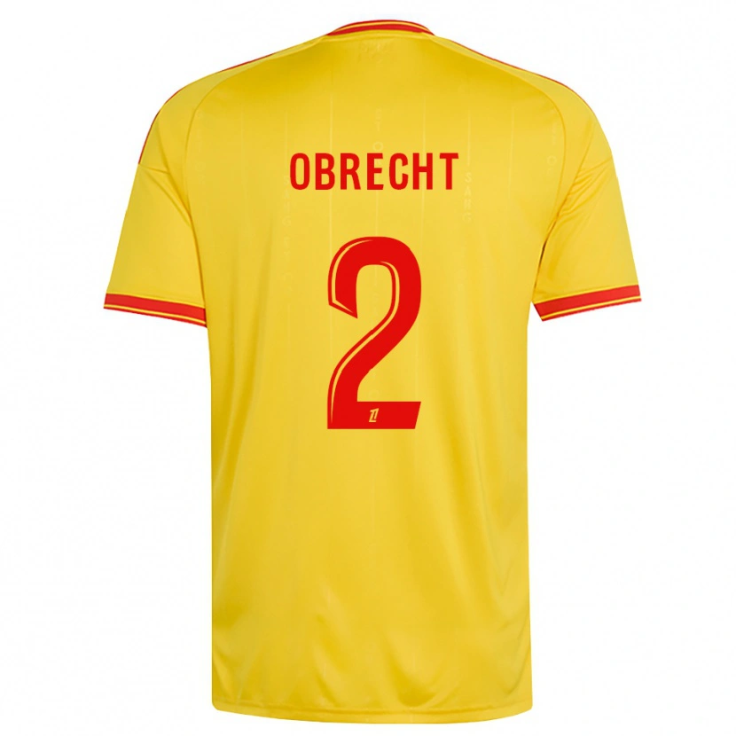 Danxen Heren Laura Obrecht #2 Goud Oranje Rood Thuisshirt Thuistenue 2026/27 T-Shirt België
