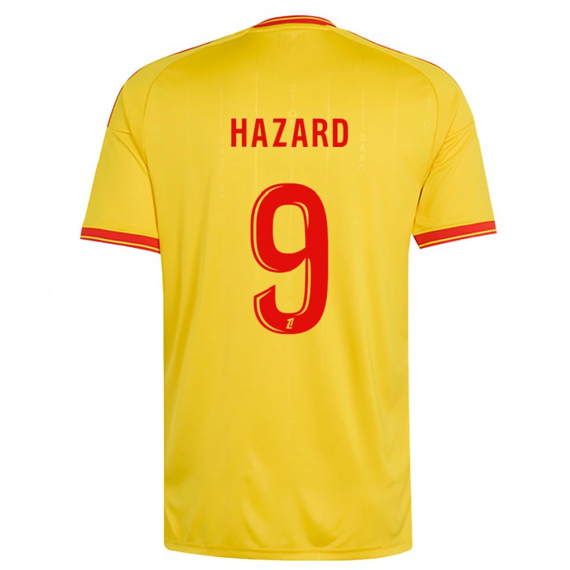 Danxen Heren Thorgan Hazard #9 Goud Oranje Rood Thuisshirt Thuistenue 2026/27 T-Shirt België