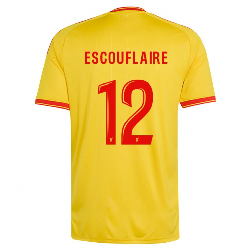 Danxen Heren Mattéo Escouflaire #12 Goud Oranje Rood Thuisshirt Thuistenue 2026/27 T-Shirt België
