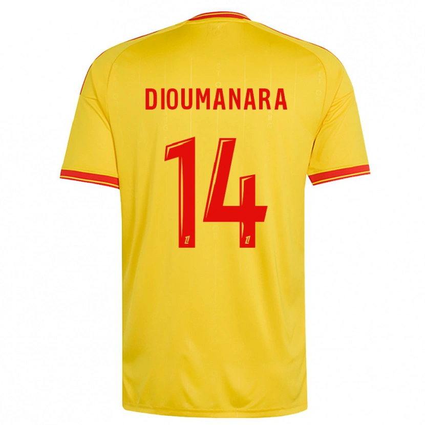Danxen Heren Sidi Dioumanara #14 Goud Oranje Rood Thuisshirt Thuistenue 2026/27 T-Shirt België