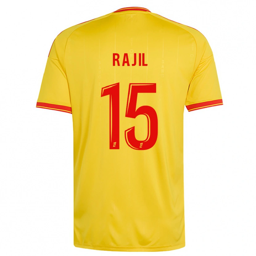 Danxen Heren Jibril Rajil #15 Goud Oranje Rood Thuisshirt Thuistenue 2026/27 T-Shirt België