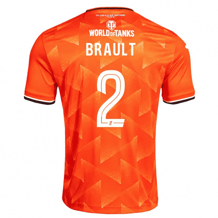 Danxen Heren Matis Brault #2 Oranje Wit Zwart Thuisshirt Thuistenue 2026/27 T-Shirt België