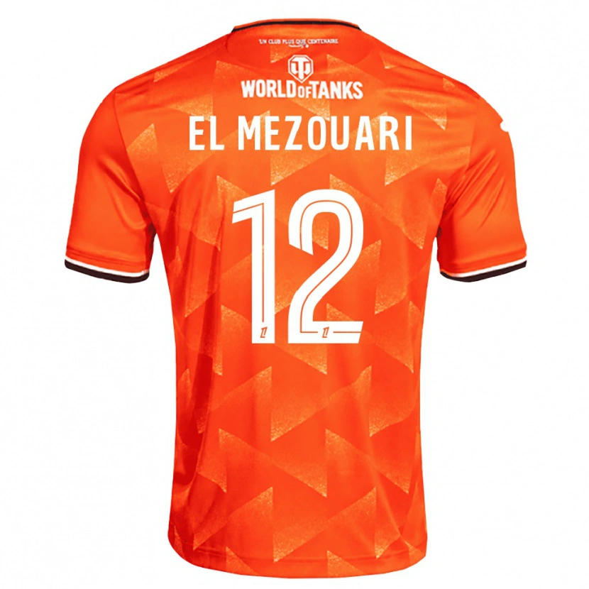 Danxen Heren Salah-Dine El Mezouari #12 Oranje Wit Zwart Thuisshirt Thuistenue 2026/27 T-Shirt België