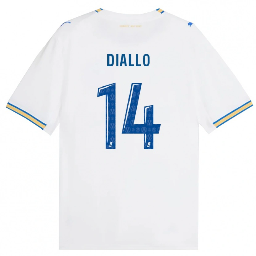 Danxen Heren Eliès Diallo #14 Dodgerblauw Wit Thuisshirt Thuistenue 2026/27 T-Shirt België