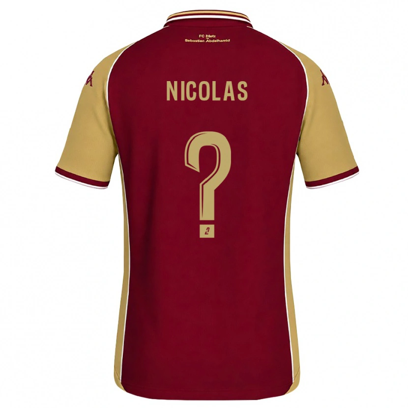Danxen Heren Max-Henry Nicolas #0 Goudenrood Donkerrood Thuisshirt Thuistenue 2026/27 T-Shirt België