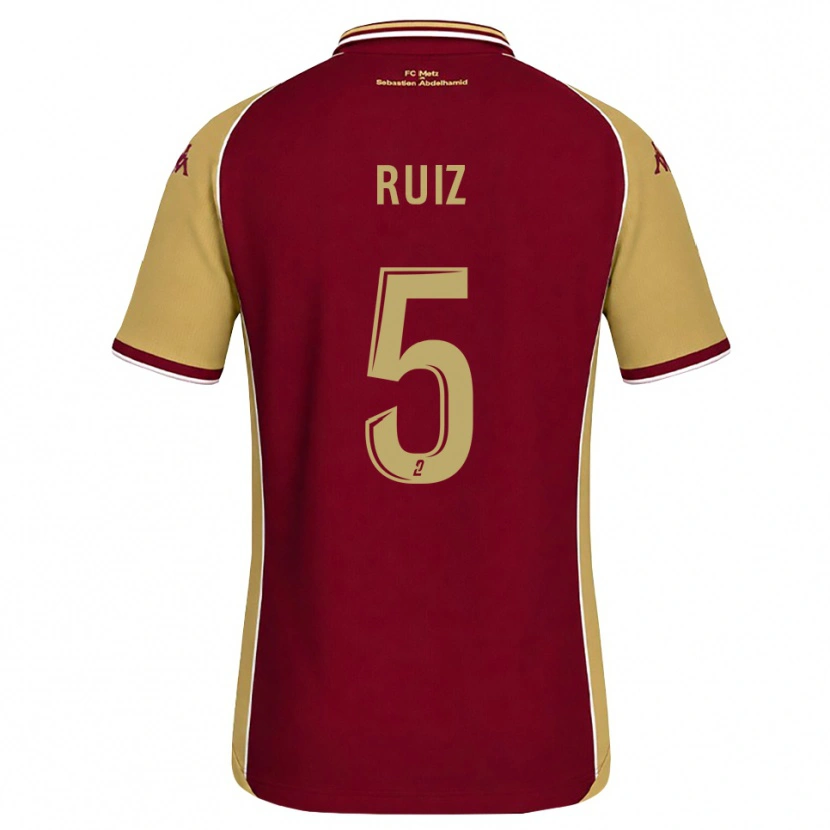Danxen Heren Jean Ruiz #5 Goudenrood Donkerrood Thuisshirt Thuistenue 2026/27 T-Shirt België