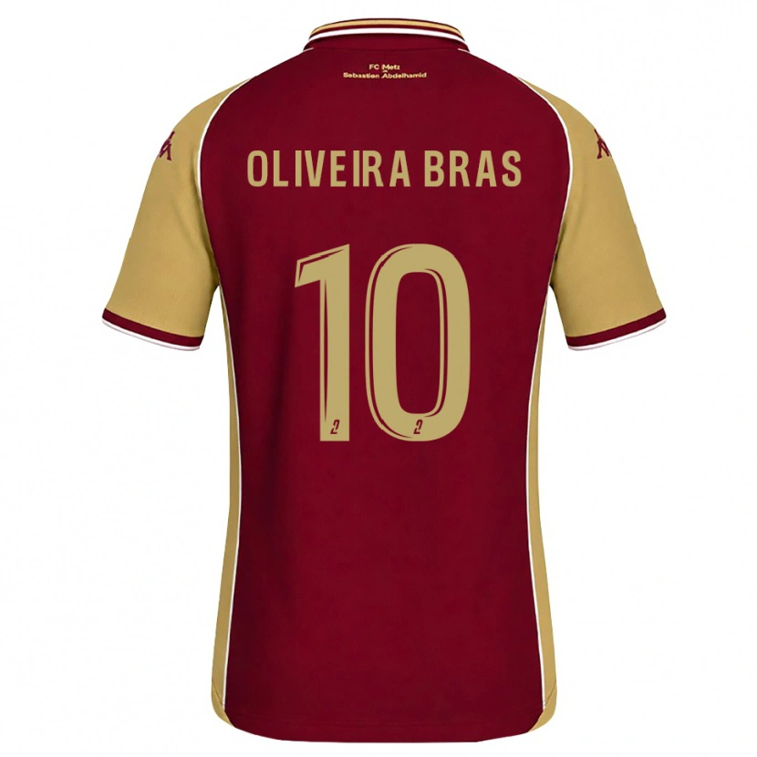 Danxen Heren Luisa Oliveira Bras #10 Goudenrood Donkerrood Thuisshirt Thuistenue 2026/27 T-Shirt België