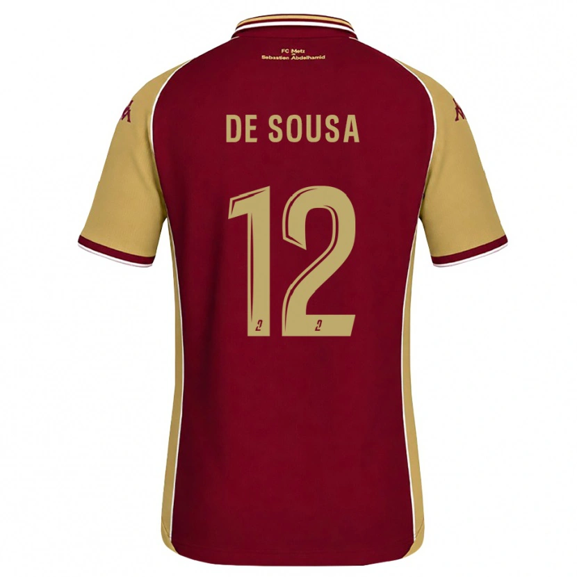 Danxen Heren Jackson De Sousa #12 Goudenrood Donkerrood Thuisshirt Thuistenue 2026/27 T-Shirt België
