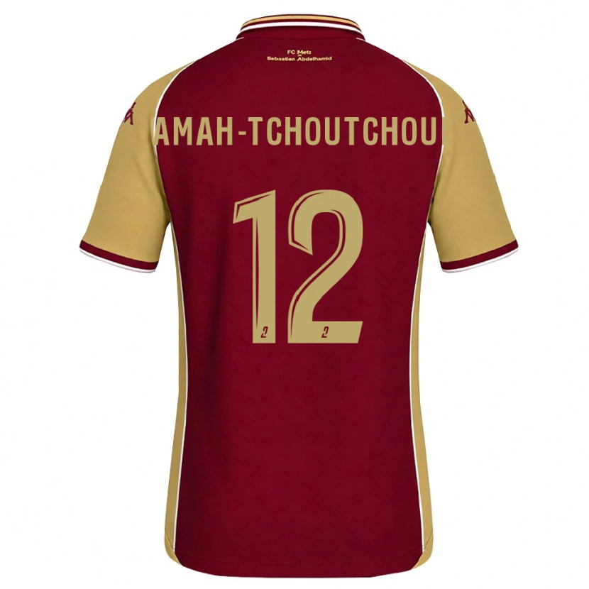 Danxen Heren Marco Amah-Tchoutchoui #12 Goudenrood Donkerrood Thuisshirt Thuistenue 2026/27 T-Shirt België