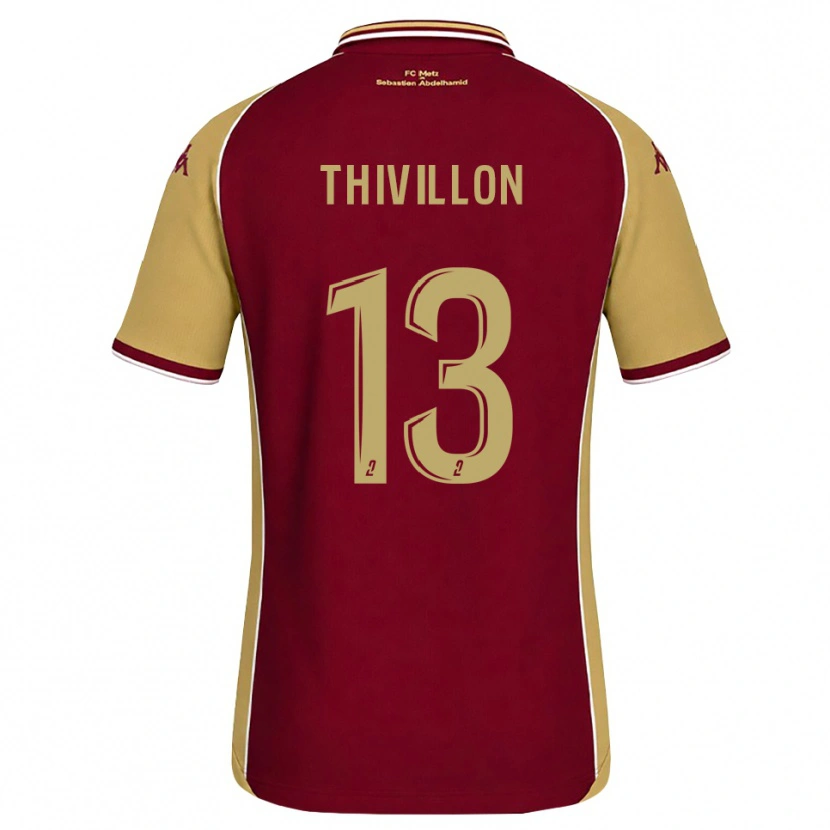 Danxen Heren Lina Thivillon #13 Goudenrood Donkerrood Thuisshirt Thuistenue 2026/27 T-Shirt België