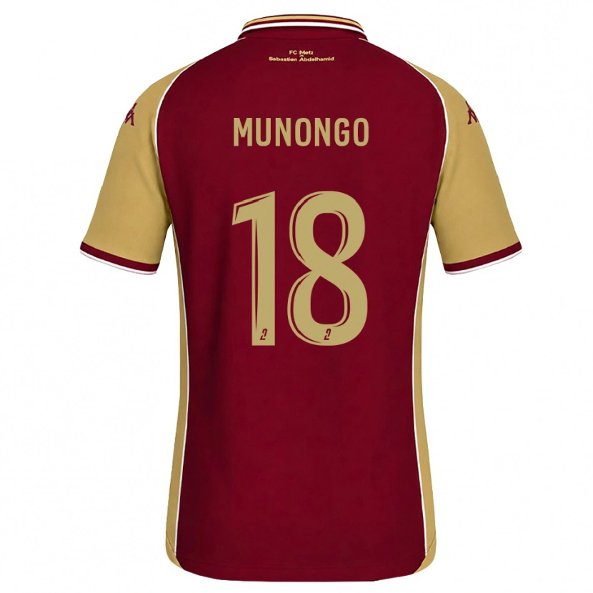 Danxen Heren Believe Munongo #18 Goudenrood Donkerrood Thuisshirt Thuistenue 2026/27 T-Shirt België