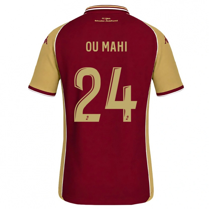 Danxen Heren Inès Ou Mahi #24 Goudenrood Donkerrood Thuisshirt Thuistenue 2026/27 T-Shirt België