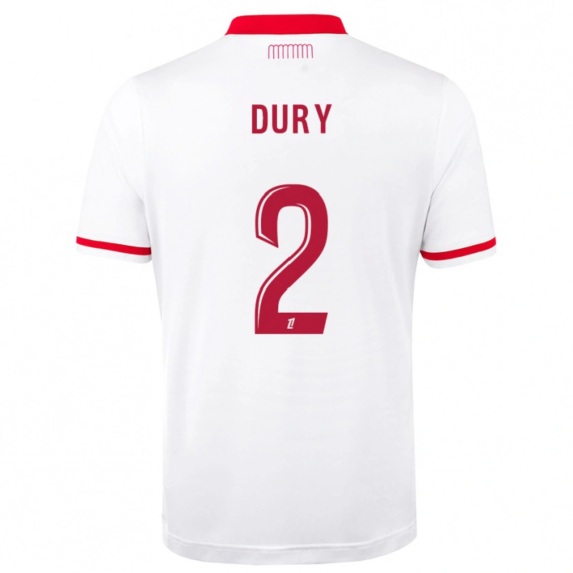 Danxen Heren Eloan Dury #2 Rood Wit Thuisshirt Thuistenue 2026/27 T-Shirt België