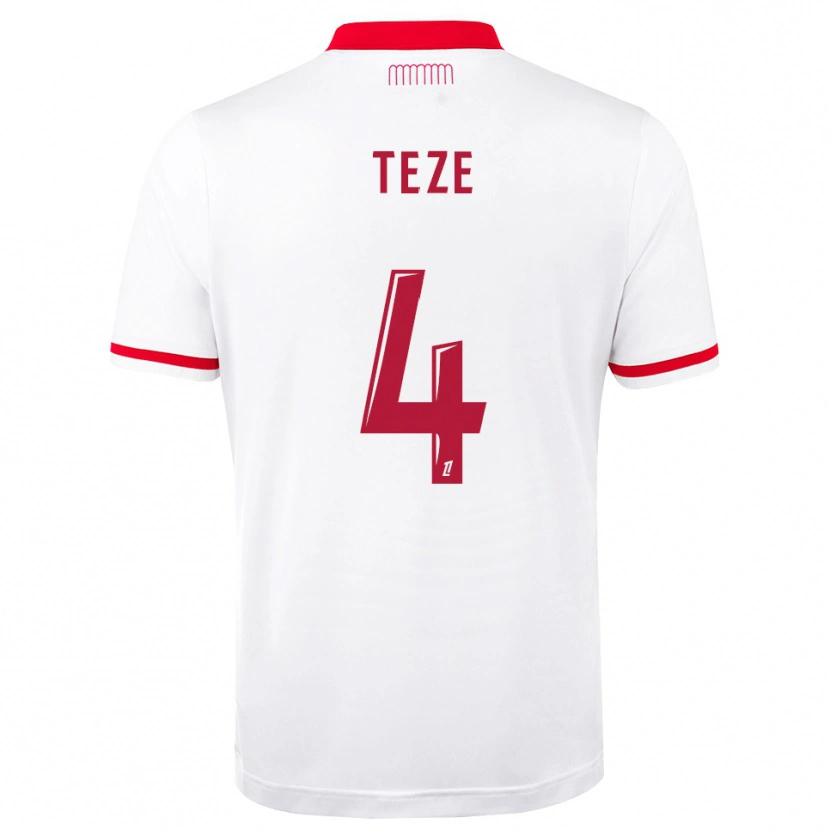 Danxen Heren Jordan Teze #4 Rood Wit Thuisshirt Thuistenue 2026/27 T-Shirt België