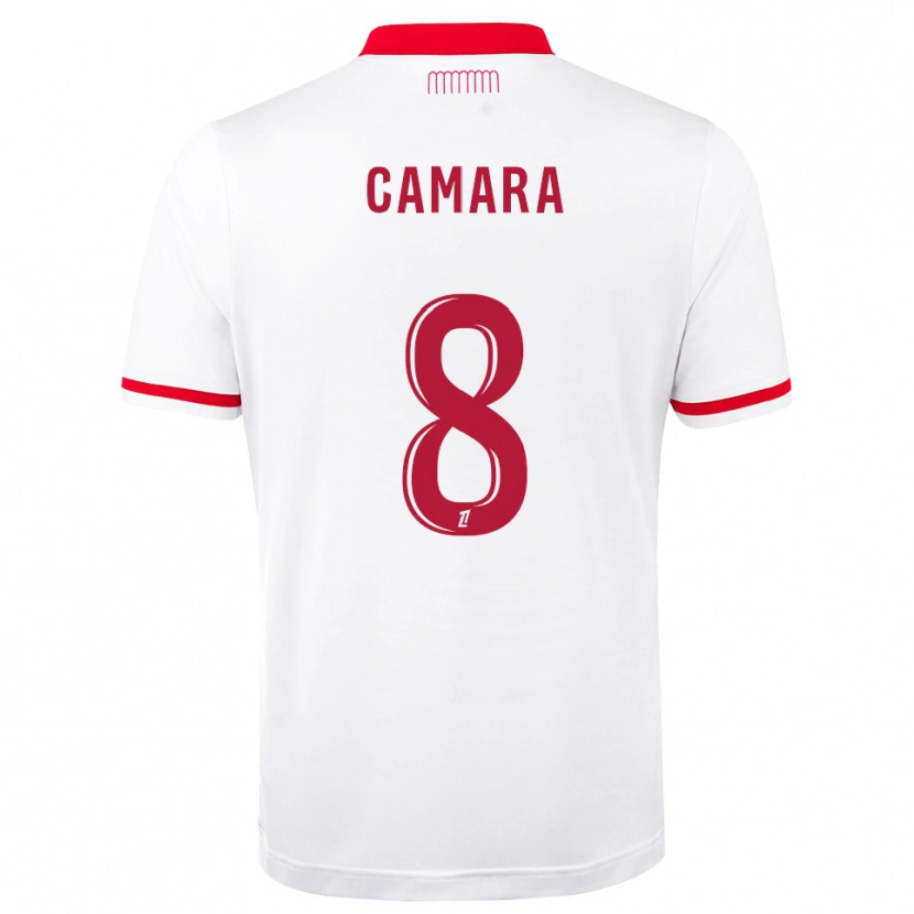 Danxen Heren Lamine Camara #8 Rood Wit Thuisshirt Thuistenue 2026/27 T-Shirt België
