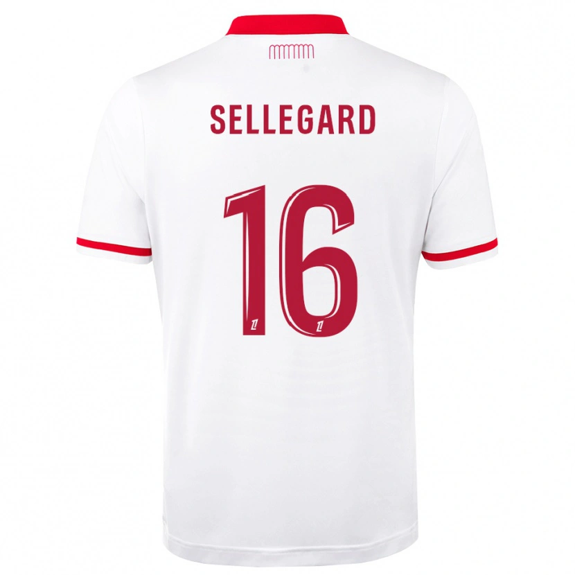 Danxen Heren Alexander Sellegard #16 Rood Wit Thuisshirt Thuistenue 2026/27 T-Shirt België