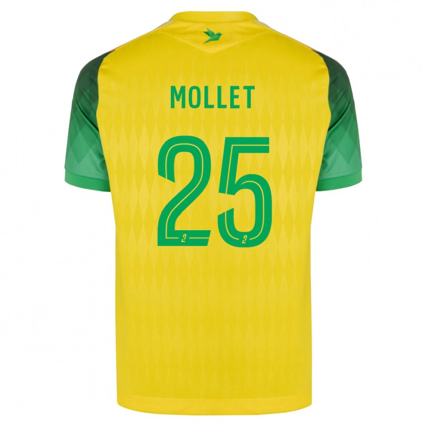 Danxen Heren Florent Mollet #25 Geel Groen Rood Thuisshirt Thuistenue 2026/27 T-Shirt België