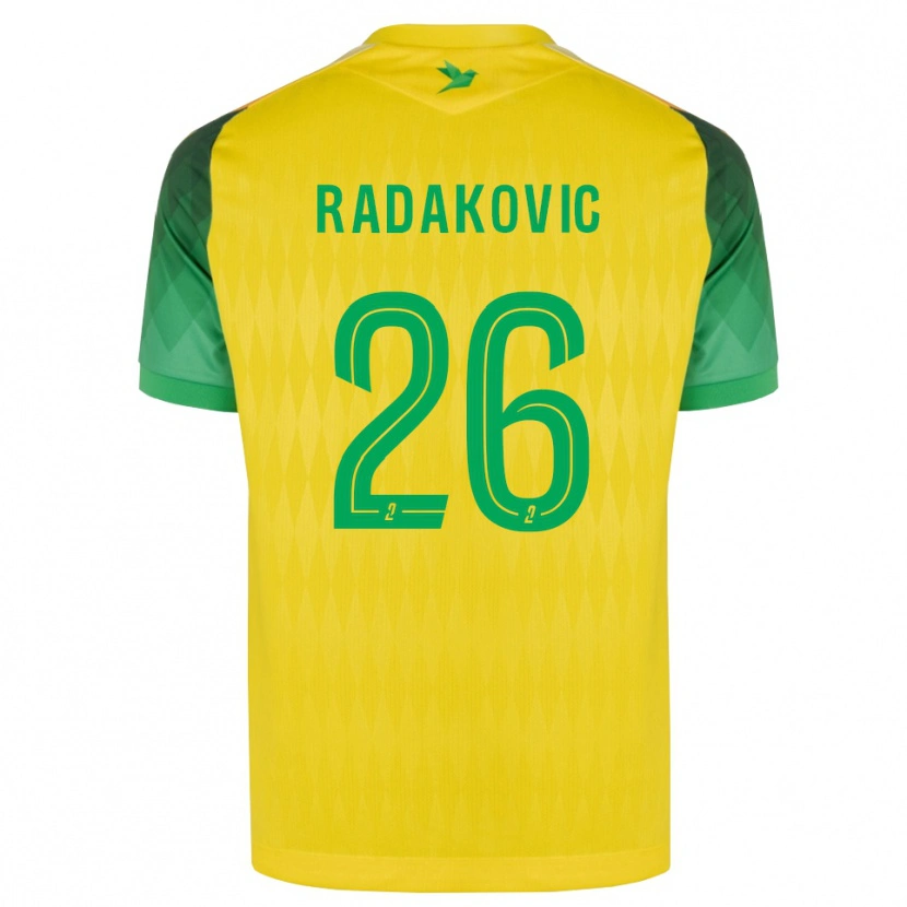 Danxen Heren Uros Radakovic #26 Geel Groen Rood Thuisshirt Thuistenue 2026/27 T-Shirt België