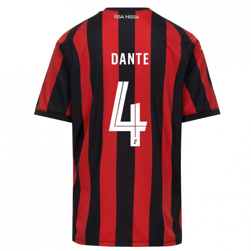 Danxen Heren Dante #4 Rood Zwart Wit Thuisshirt Thuistenue 2026/27 T-Shirt België